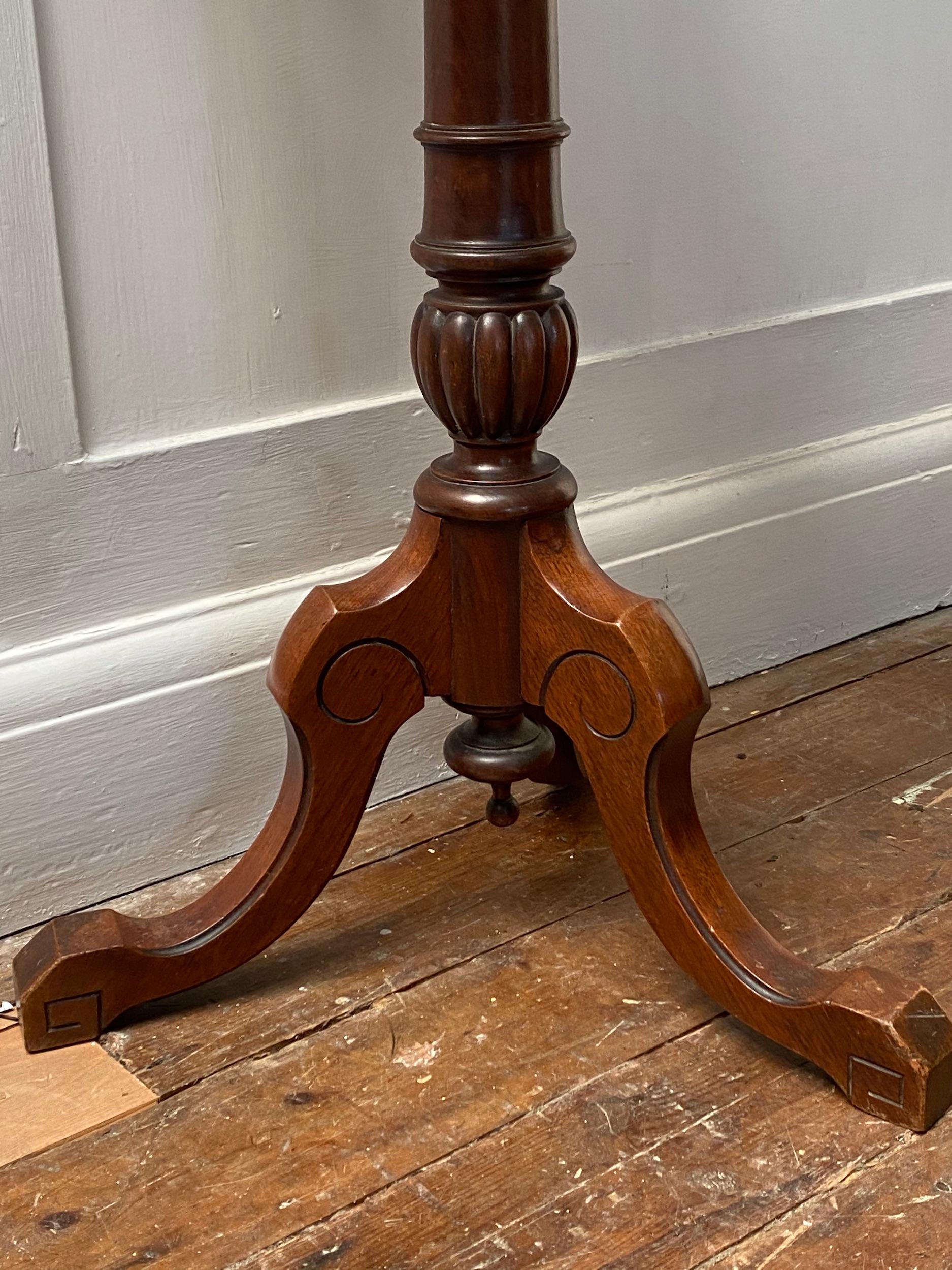 Brass Late Victorian Mahogany Shaving Stand