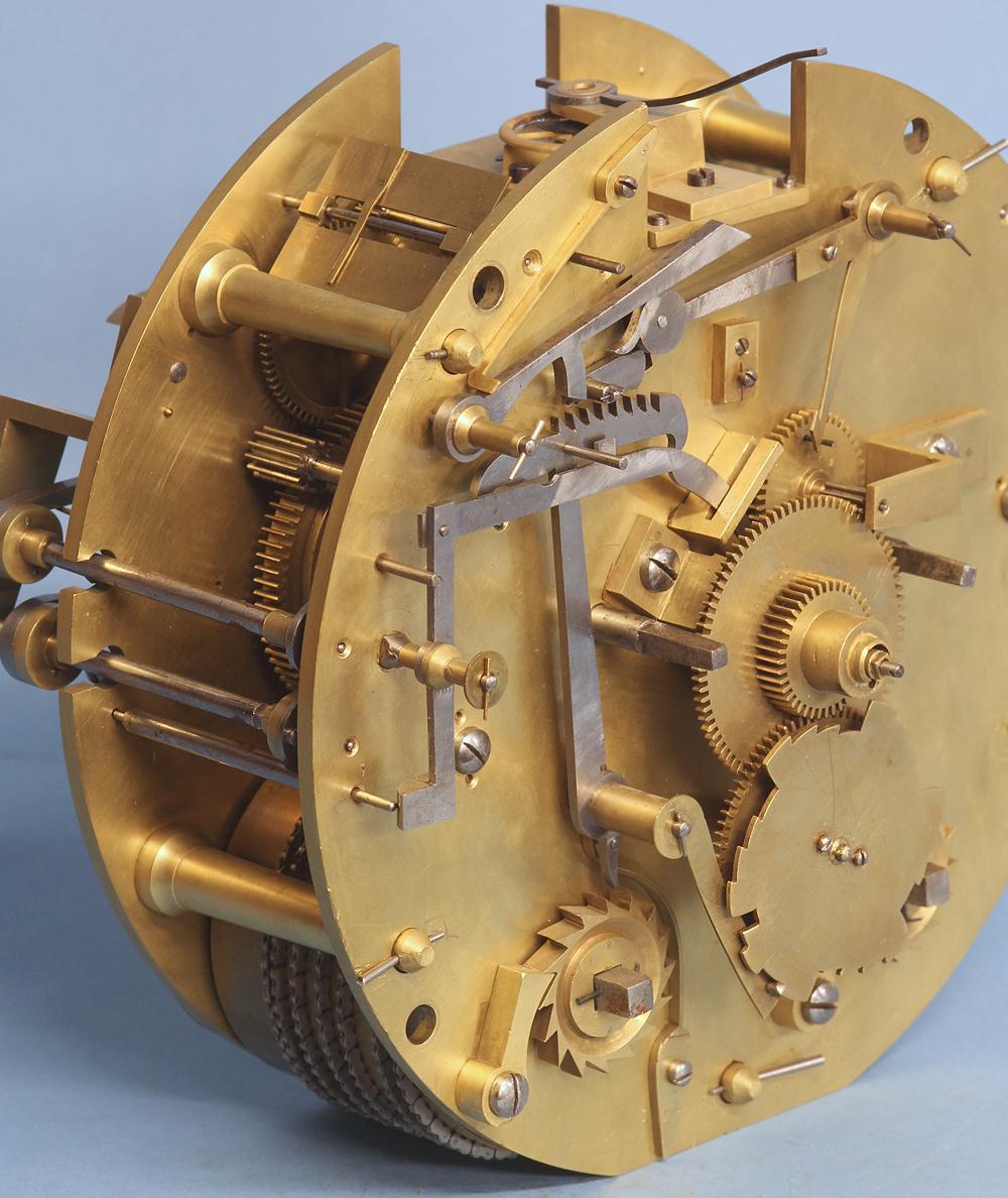 Brass Late Victorian Nautical Striking Bulkhead Clock Incorporating the ‘Dog Watches'