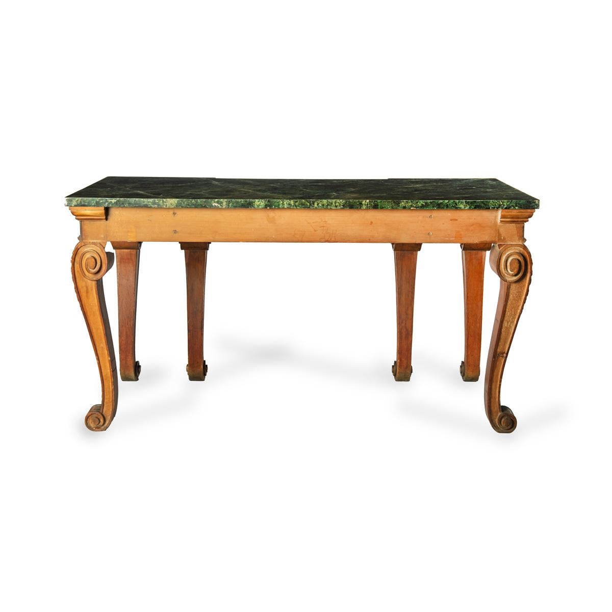 A late Victorian pitch pine console table after Linnell For Sale 4