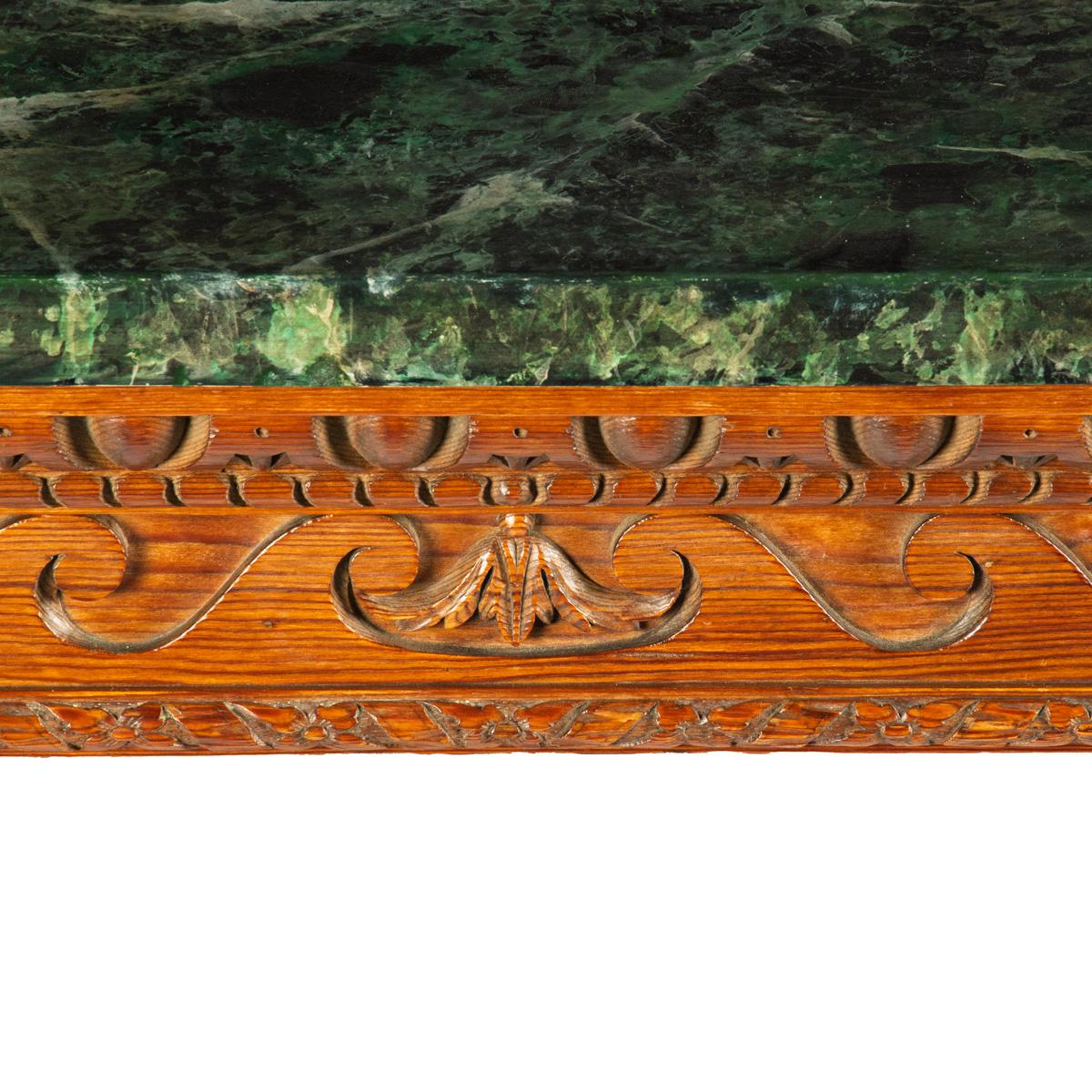 20th Century A late Victorian pitch pine console table after Linnell For Sale