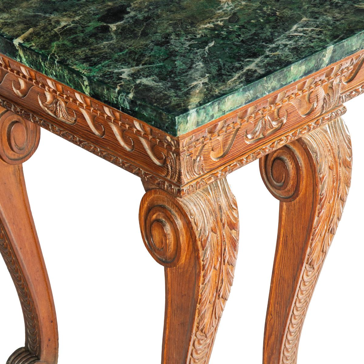 A late Victorian pitch pine console table after Linnell For Sale 1