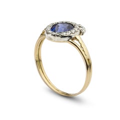Late Victorian Sapphire and Diamond Heart Ring