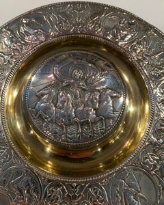 Late Victorian Silver Plate and Gold Wash Caviar Dish by Elkington, 1890