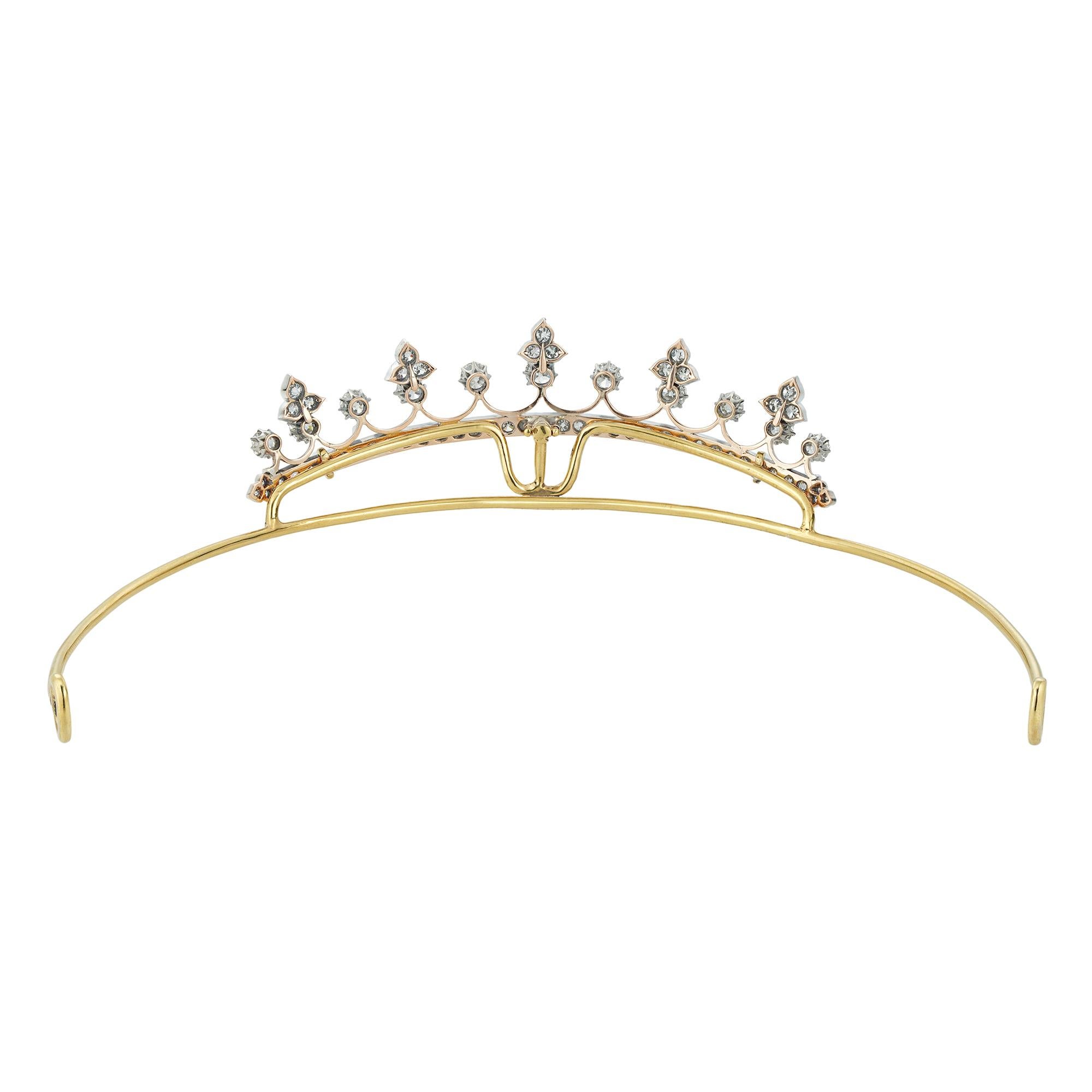 Old Mine Cut Late Victorian Small Diamond-Set Tiara