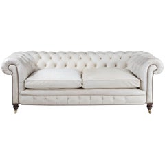 Antique Late Victorian Two-Seat Chesterfield Sofa 'to Be Colored on Request', circa 1890