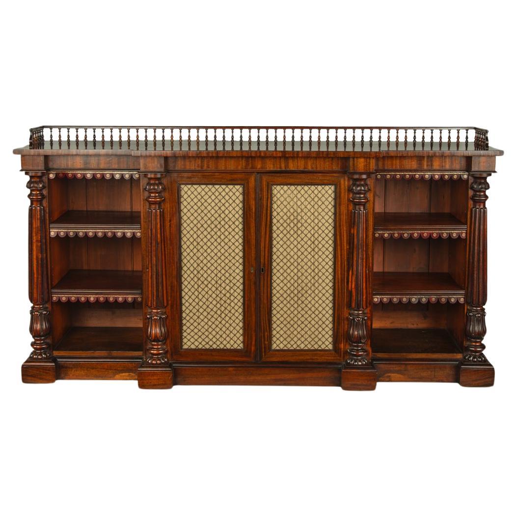 Ein offenes Bücherregal aus Palisander der späten William-IV-Zeit, von Gillows