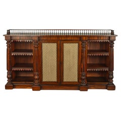 Ein offenes Bücherregal aus Palisander der späten William-IV-Zeit, von Gillows