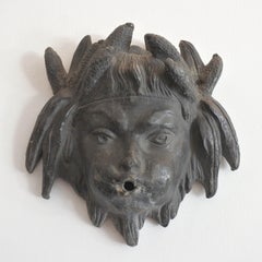 A Lead Ceres Wall Fountain Mask circa 1880