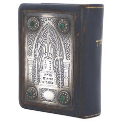 Antique A Leather and Silver Bookbinding by Bezalel , Jerusalem Circa 1913