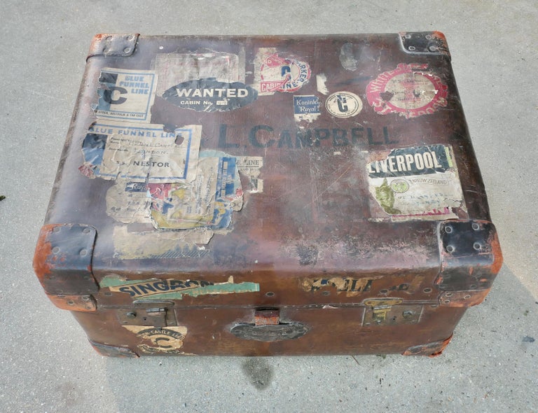 A Leather Bound “Osilite” Trunk Suit Case by H J Cave and Sons at