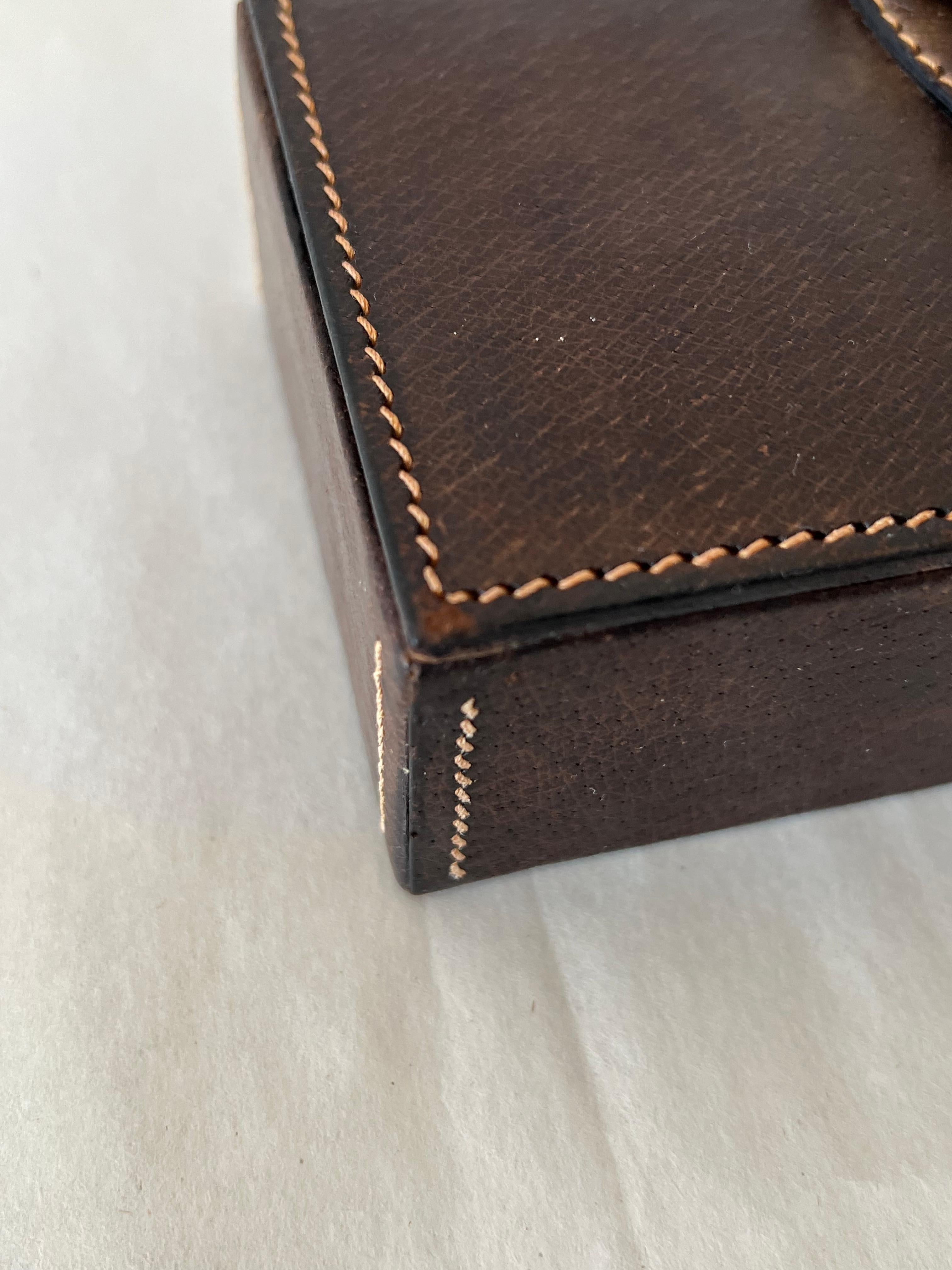 Italiano Un portagioie in pelle di Gucci Horsebit del 1980 ca. in vendita