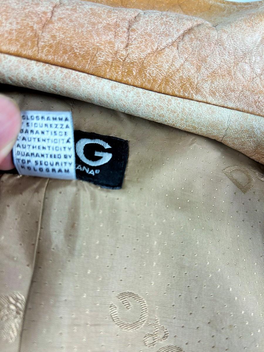 A leather trench coat by Dolce Gabbana - Italy Circa 1995-2000 For Sale 9