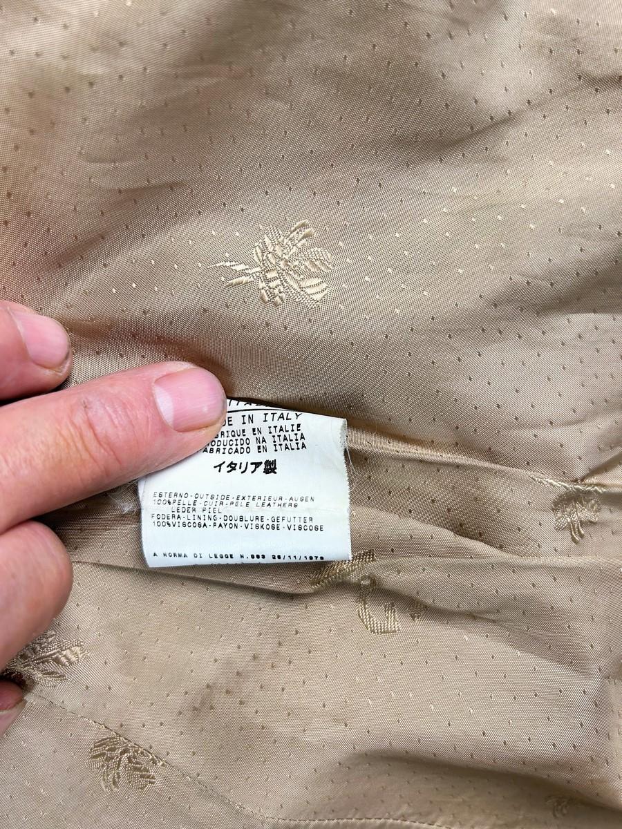 A leather trench coat by Dolce Gabbana - Italy Circa 1995-2000 For Sale 11