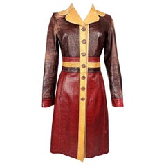 A leather trench coat by Dolce Gabbana - Italy Circa 1995-2000