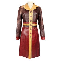 A leather trench coat by Dolce Gabbana - Italy Circa 1995-2000
