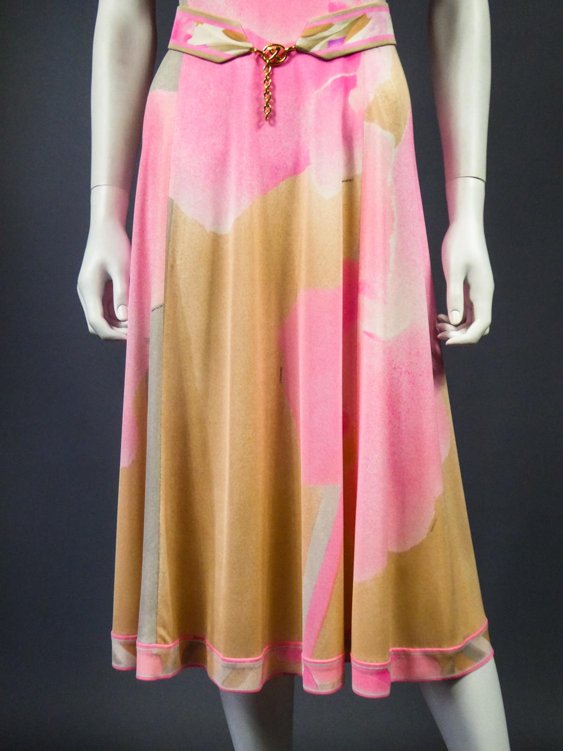 A Léonard Dress in Printed Silk Jersey French Circa 2000 3