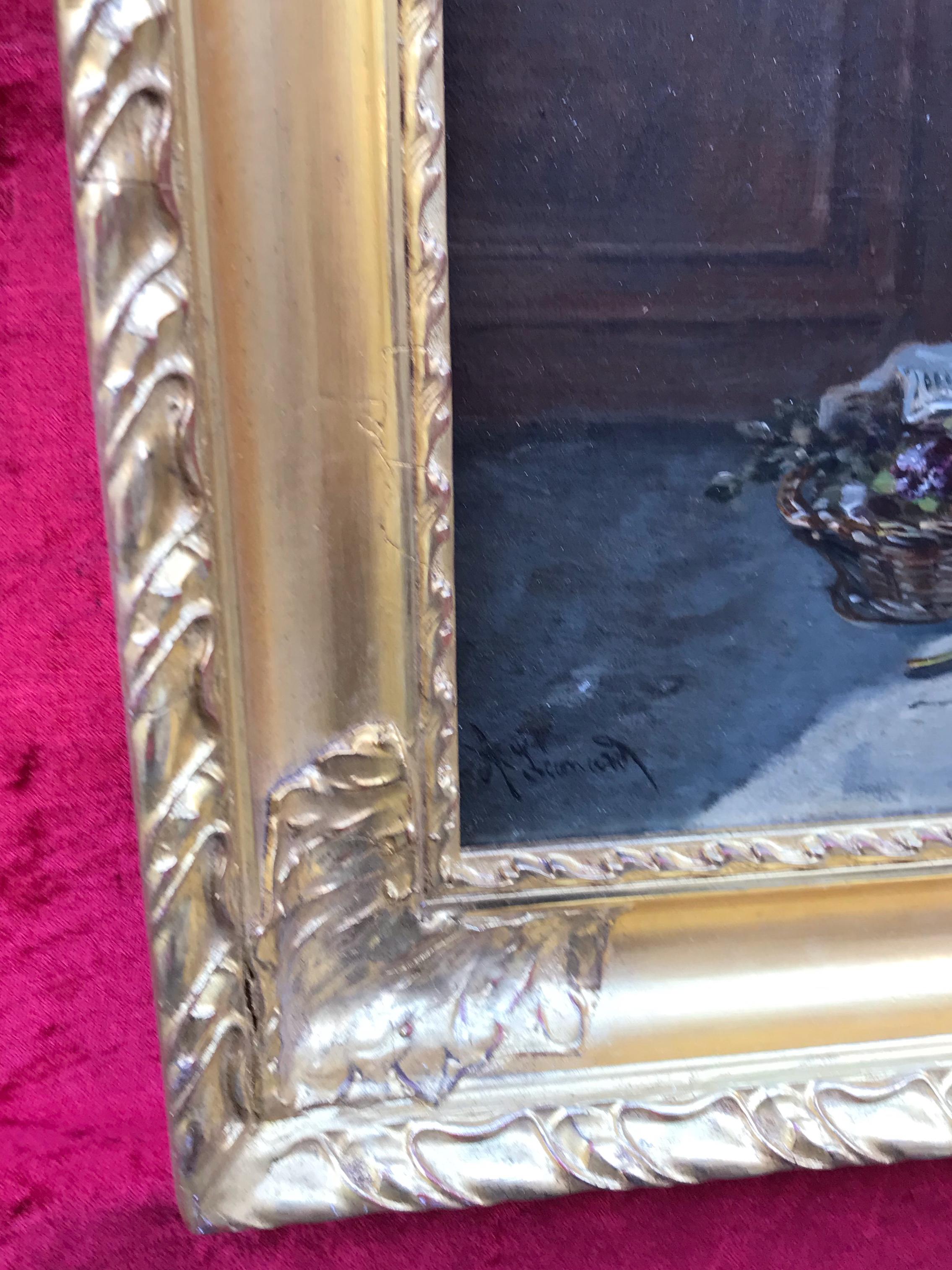 A. LEONARD - Flower Girl and her Dog For Sale 1