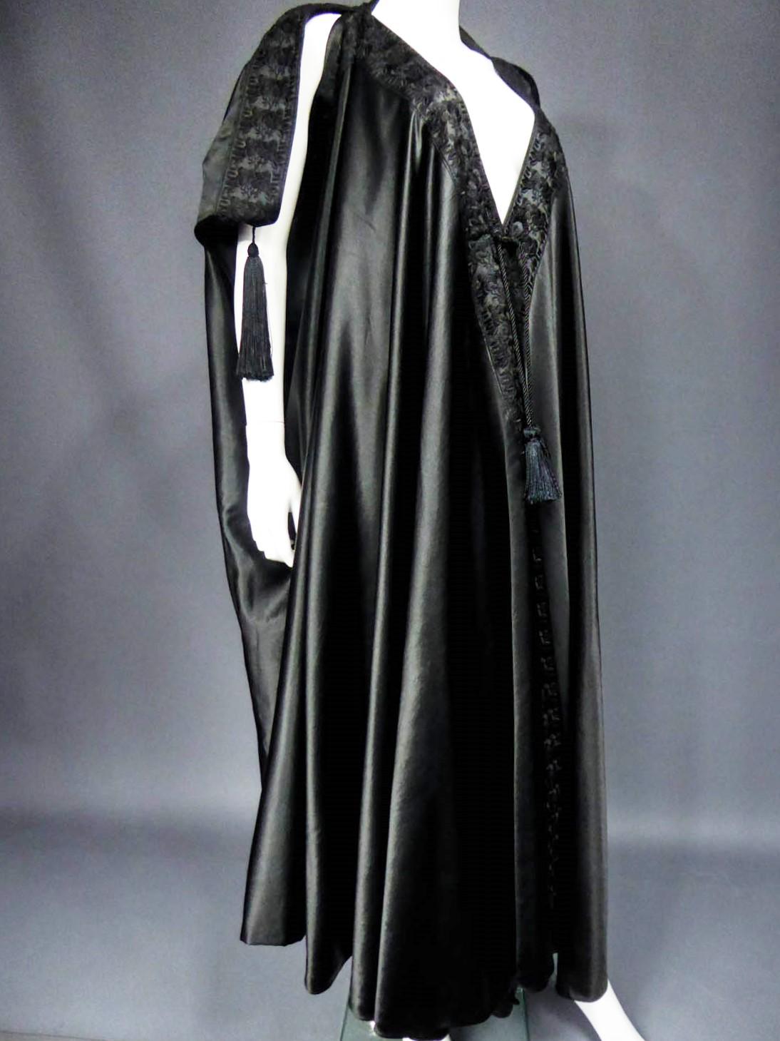 A Liberty and Co Evening Embroidered Satin Cape Circa 1920 1