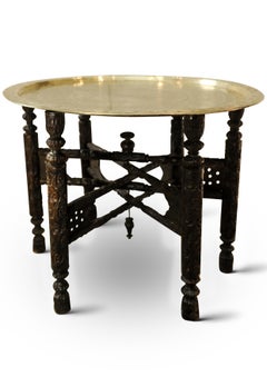 A Liberty of London Style Eastern Decorative Tea Table With Removable Tray