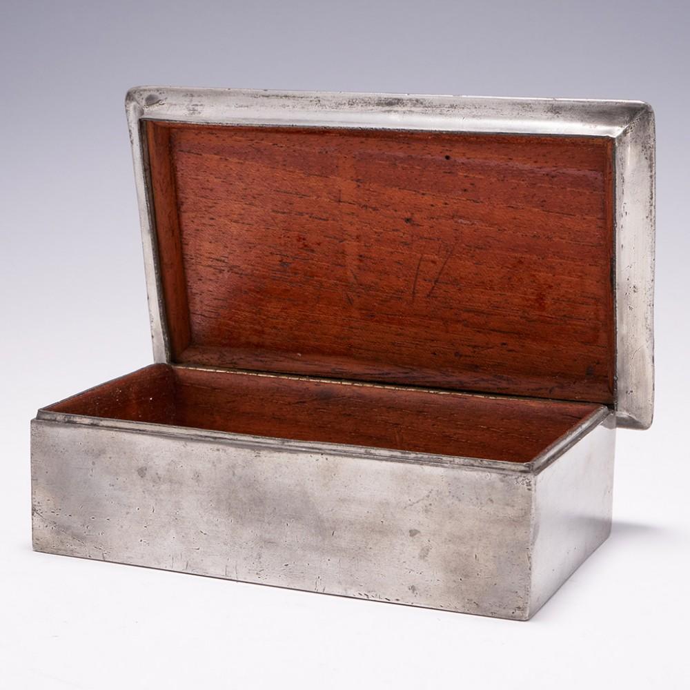 English A Liberty Tudric Patinated Pewter Cigar or Cigarette Box, c1910 For Sale