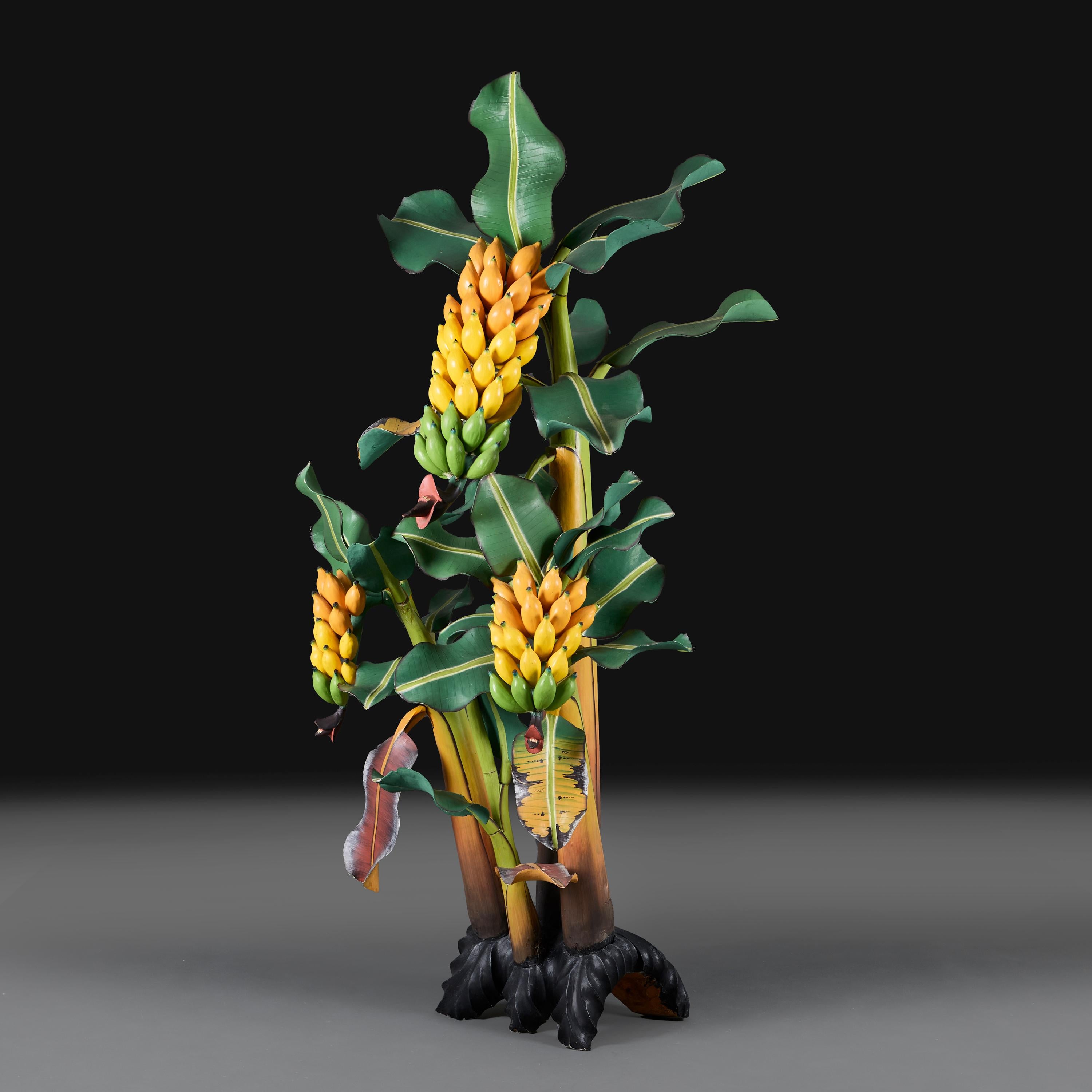 20th Century A Life Size Botanical Model of a Banana Tree For Sale