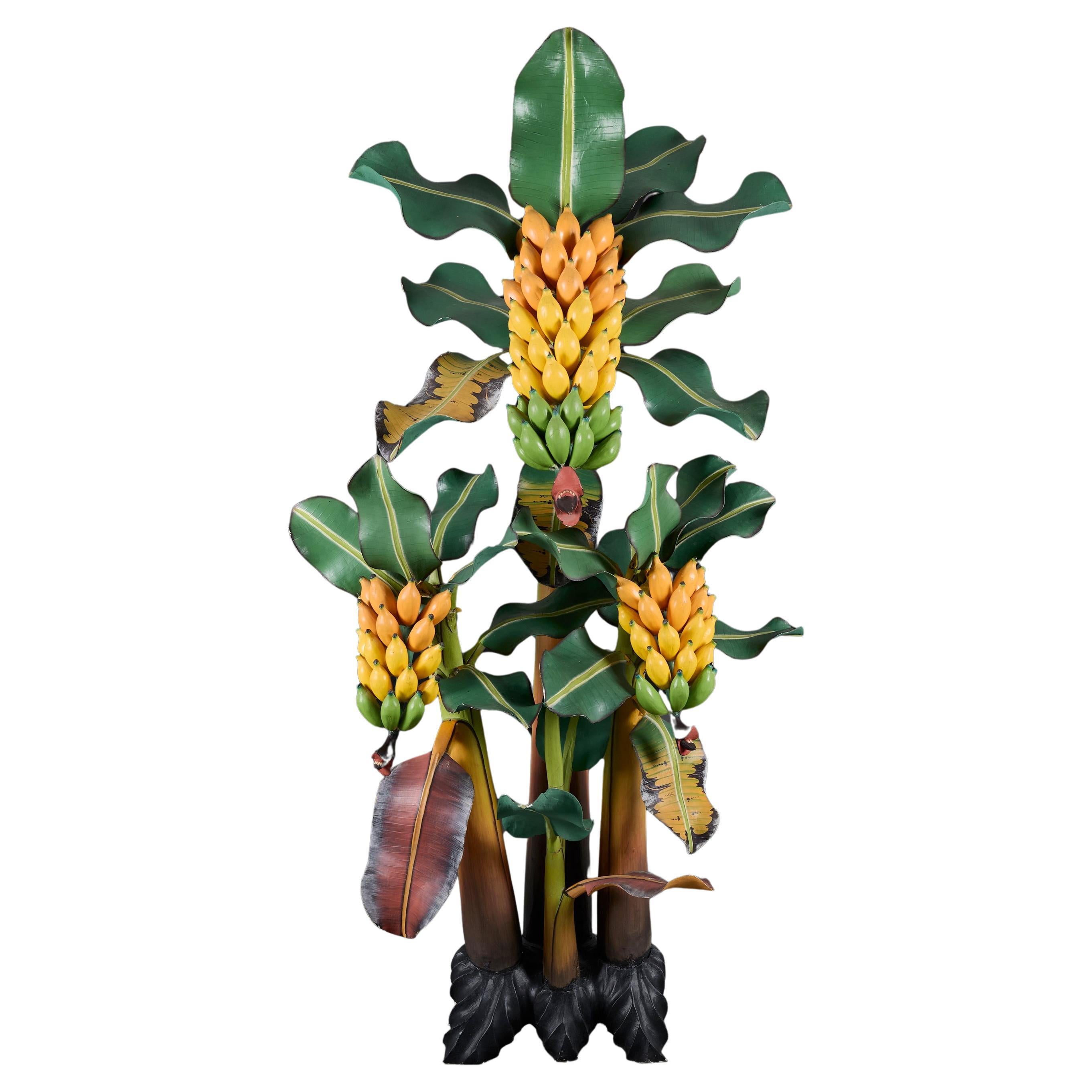 A Life Size Botanical Model of a Banana Tree For Sale