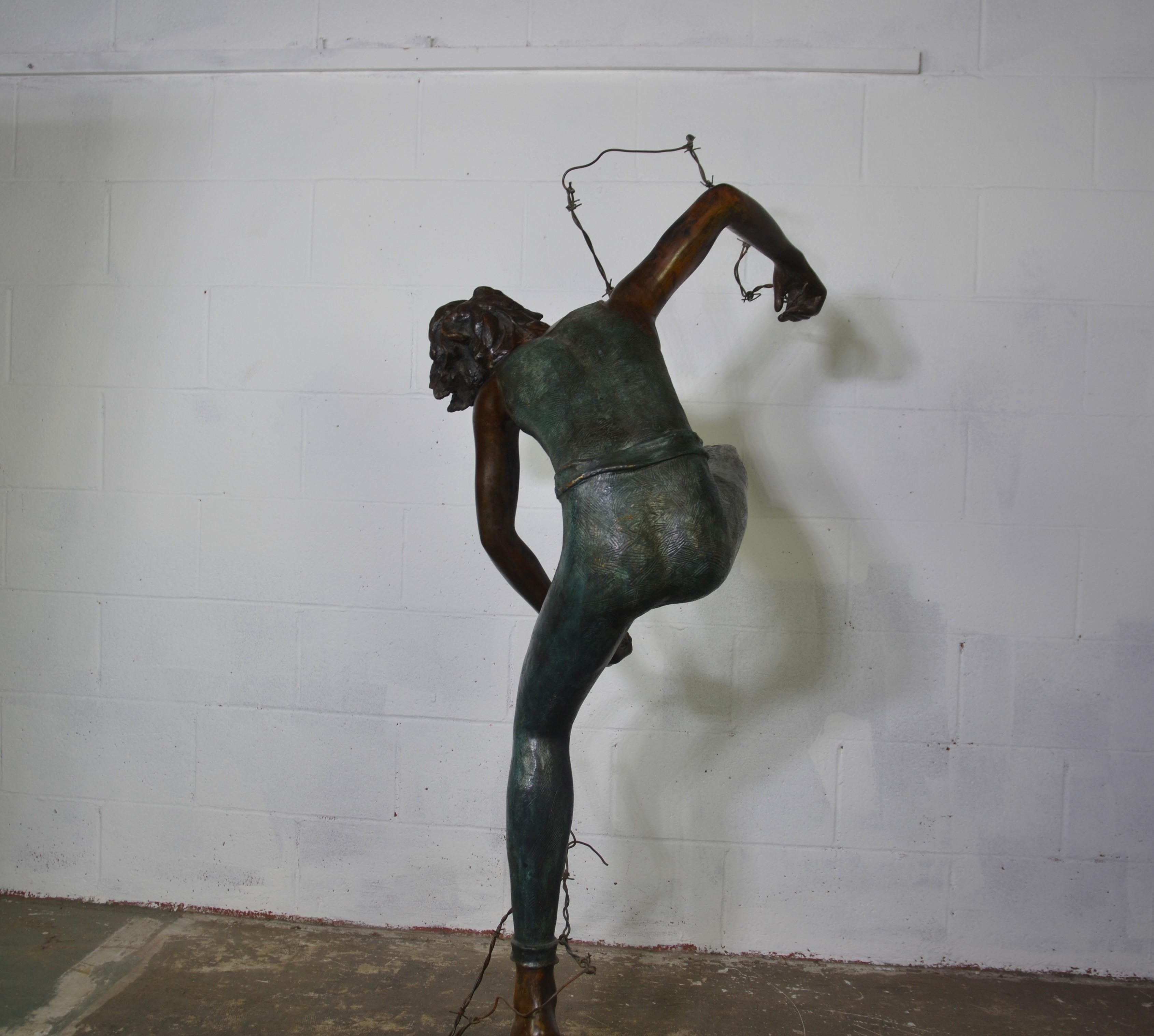 A Life-size Bronze of a Boy For Sale 1