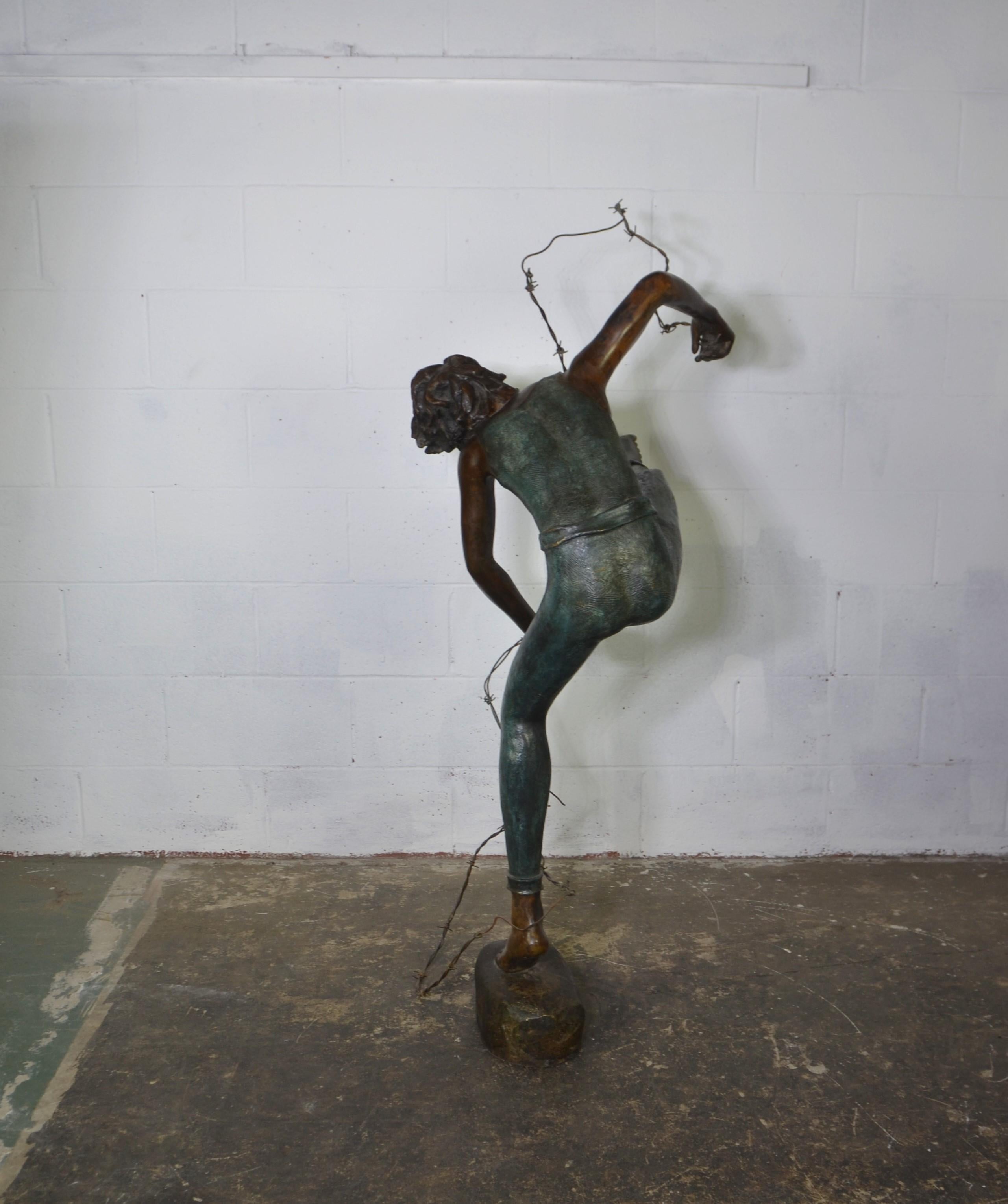 A Life-size Bronze of a Boy For Sale 3