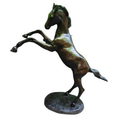 A Lifesize Bronze of a Rearing Horse