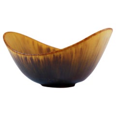 A Lightbrown Vintage Ceramic Bowl - Gunnar Nylund - Rörstrand Sweden 1950s