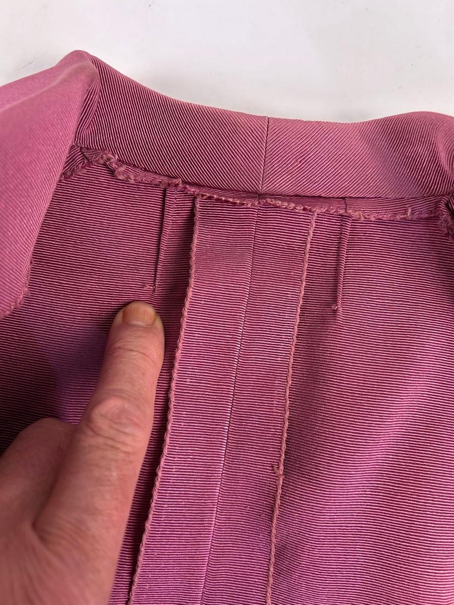 A lilac silk Demi Couture Dress by Jacques Griffe - Paris Circa 1951 For Sale 7