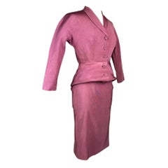 A lilac silk Demi Couture Dress by Jacques Griffe - Paris Circa 1951