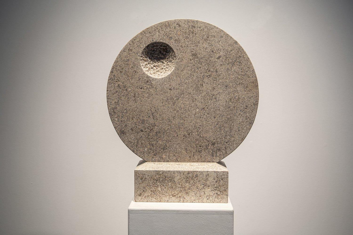 Serene and timeless, a beautiful sculpture sourced from a large private house near Cambridge and most certainly commissioned. The style resonating with post-war sculpture, Hepworth, Moore - ancient in feel with a reduction in form. The scale
