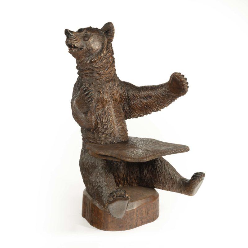 Linden Wood ’Black Forest’ Bear Armchair from Peter Trauffer 3