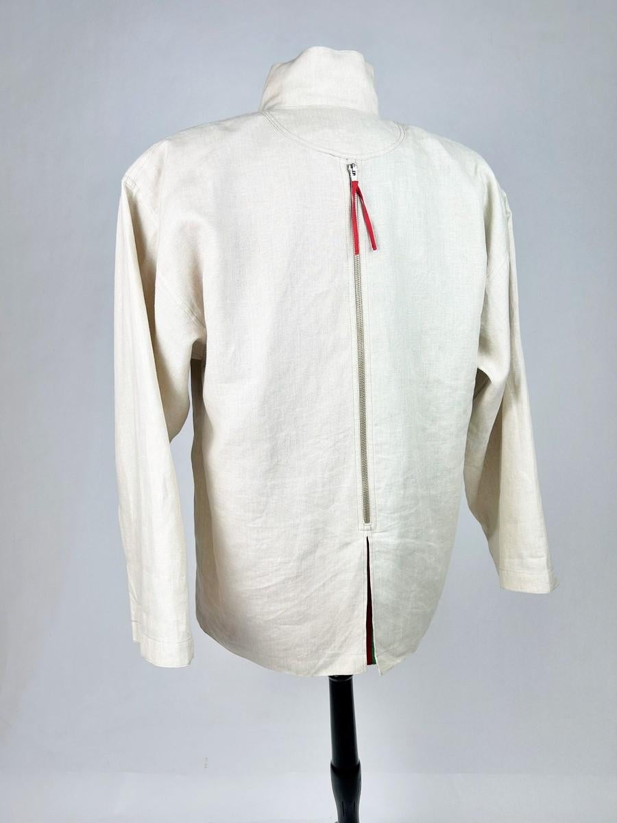 Una giacca in lino di Jean-Charles de Castelbajac per Ko and Co - Francia C.C. 1995 in vendita 5