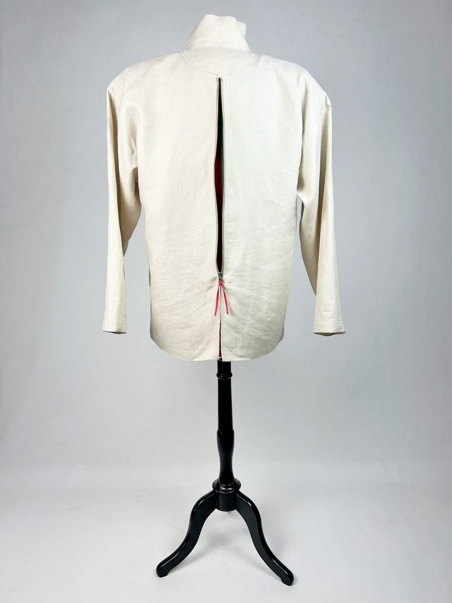 Una giacca in lino di Jean-Charles de Castelbajac per Ko and Co - Francia C.C. 1995 in vendita 7