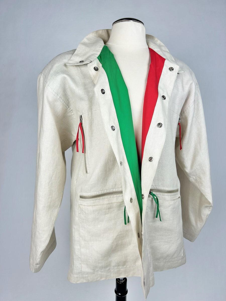 Una giacca in lino di Jean-Charles de Castelbajac per Ko and Co - Francia C.C. 1995 in vendita 8