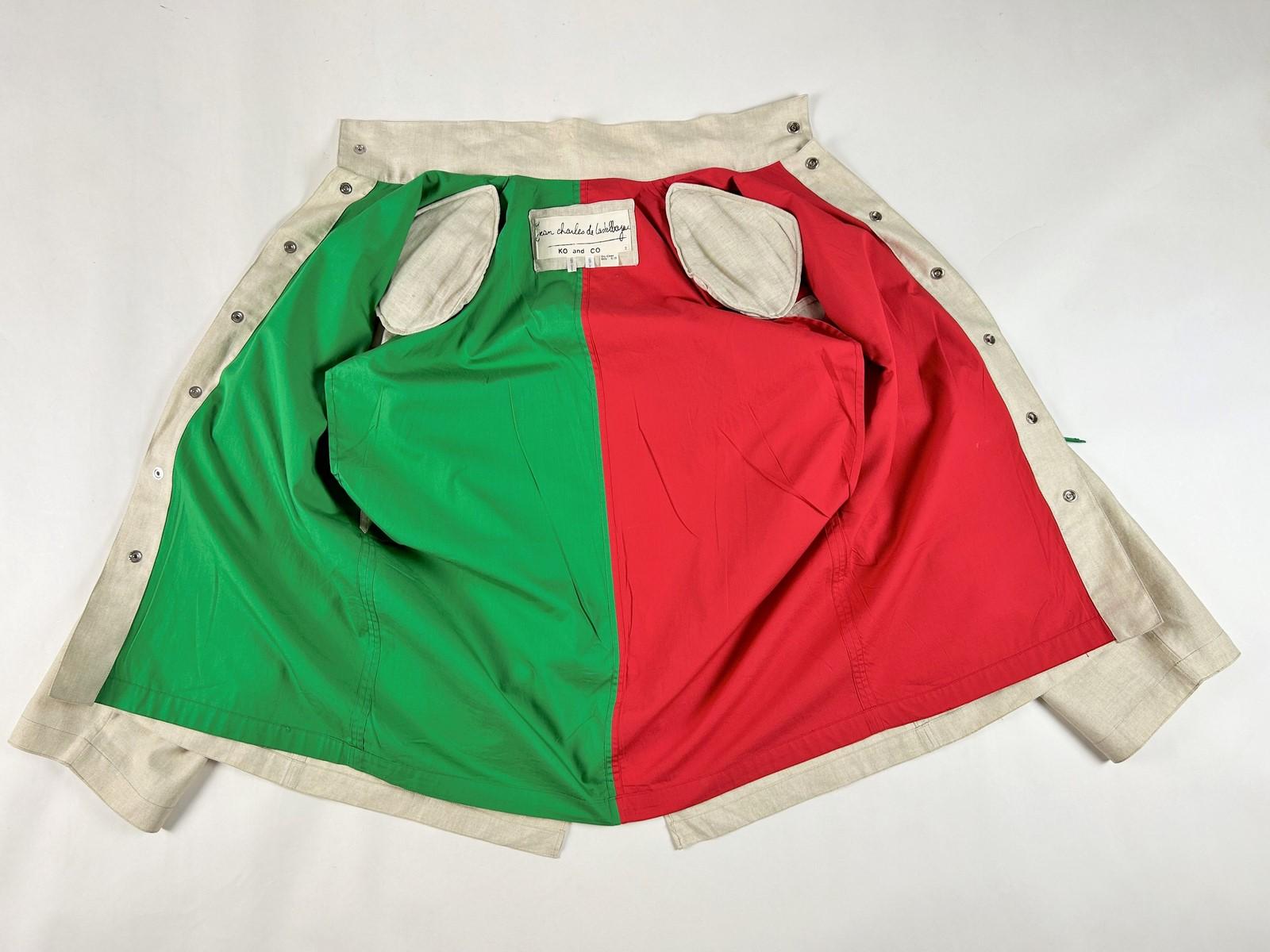Una giacca in lino di Jean-Charles de Castelbajac per Ko and Co - Francia C.C. 1995 in vendita 9