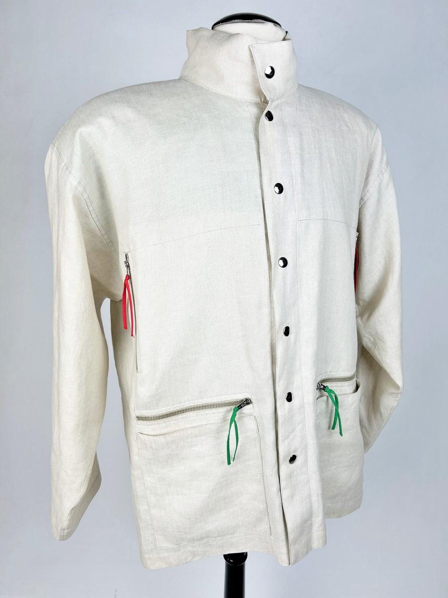 Una giacca in lino di Jean-Charles de Castelbajac per Ko and Co - Francia C.C. 1995 in vendita 1