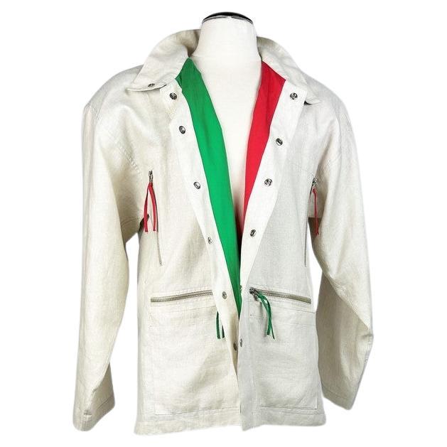 Una giacca in lino di Jean-Charles de Castelbajac per Ko and Co - Francia C.C. 1995 in vendita