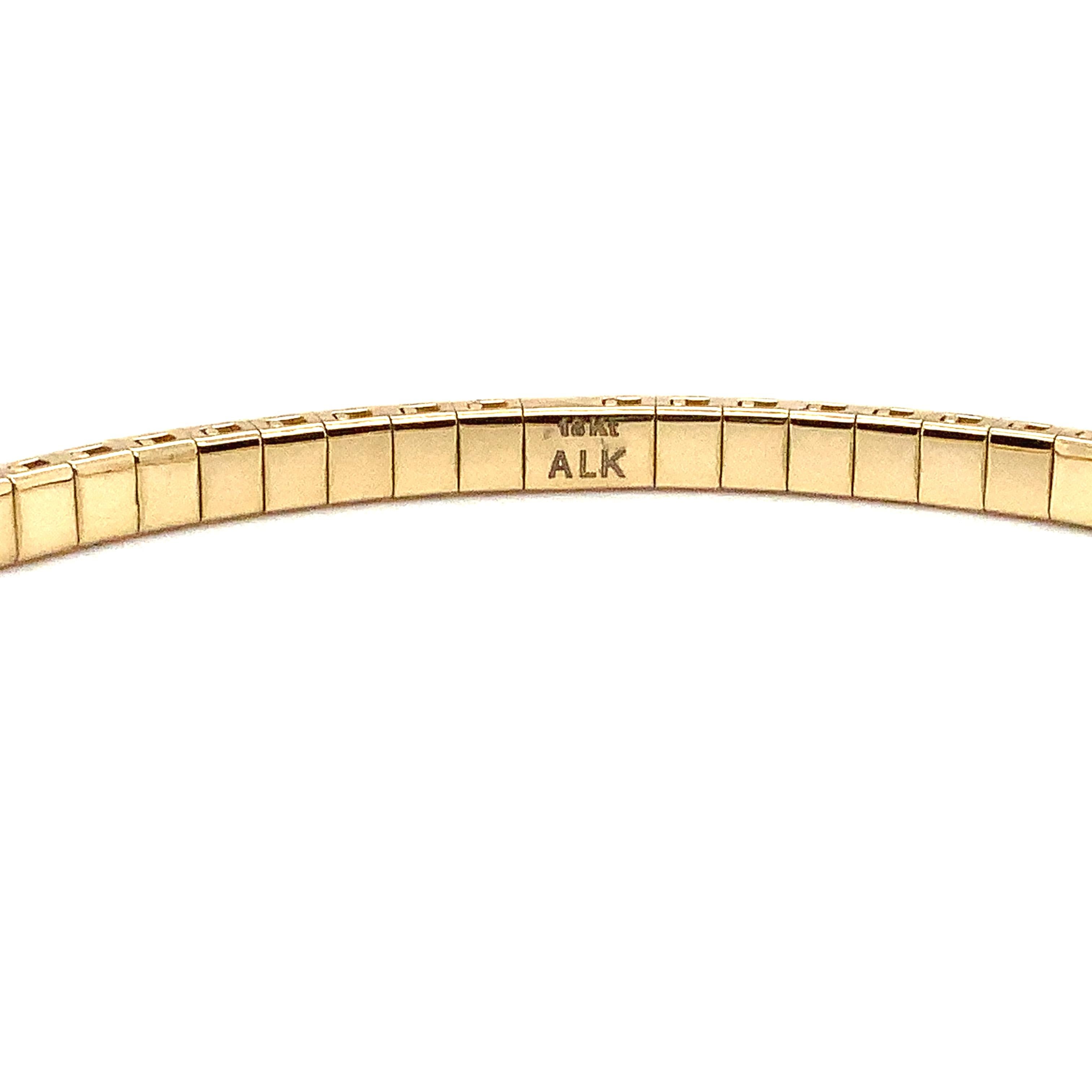 Women's A Link Collection Classic Stretchy Diamond Bracelet 2.61ct Set in 18k Gold For Sale
