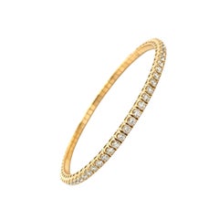 A Link Collection Classic Stretchy Diamond Bracelet 3.44ct Set in 18K Gold