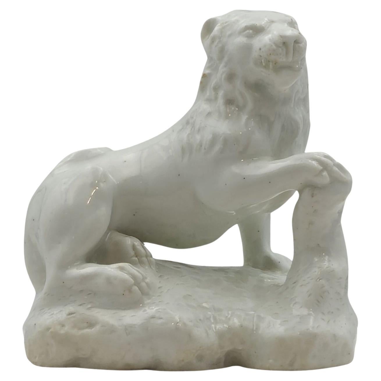 Leone passante, fabbrica di Bow Porcelain, 1750 ca.