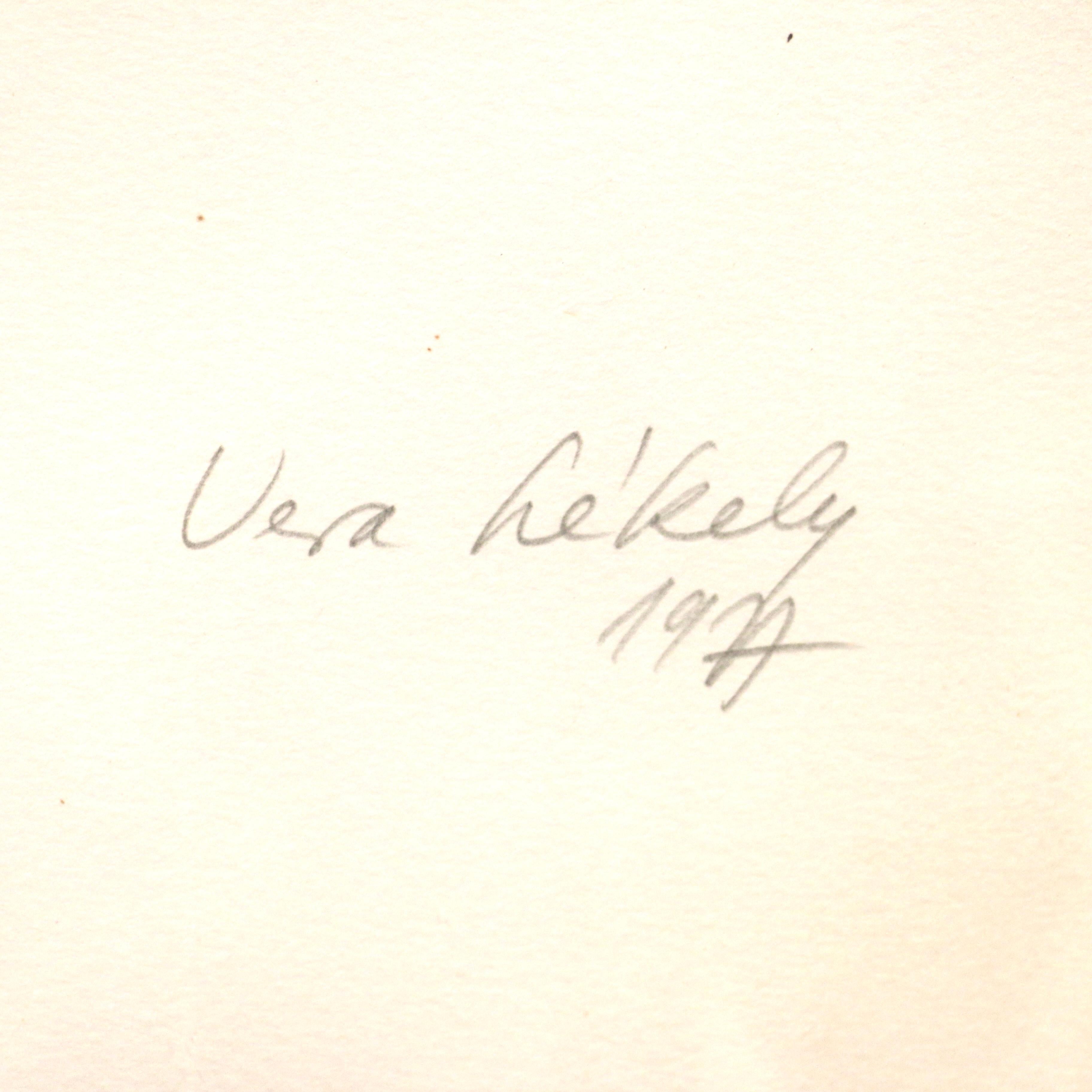 A lithograph by Véra Székély( 1919-1994 ). France 1977 For Sale 1