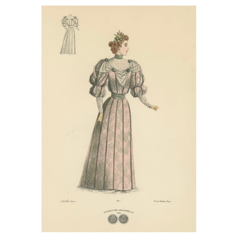 green emerald velvet dress 19th Century Empire Dress in Solid Cotton  Townsends
