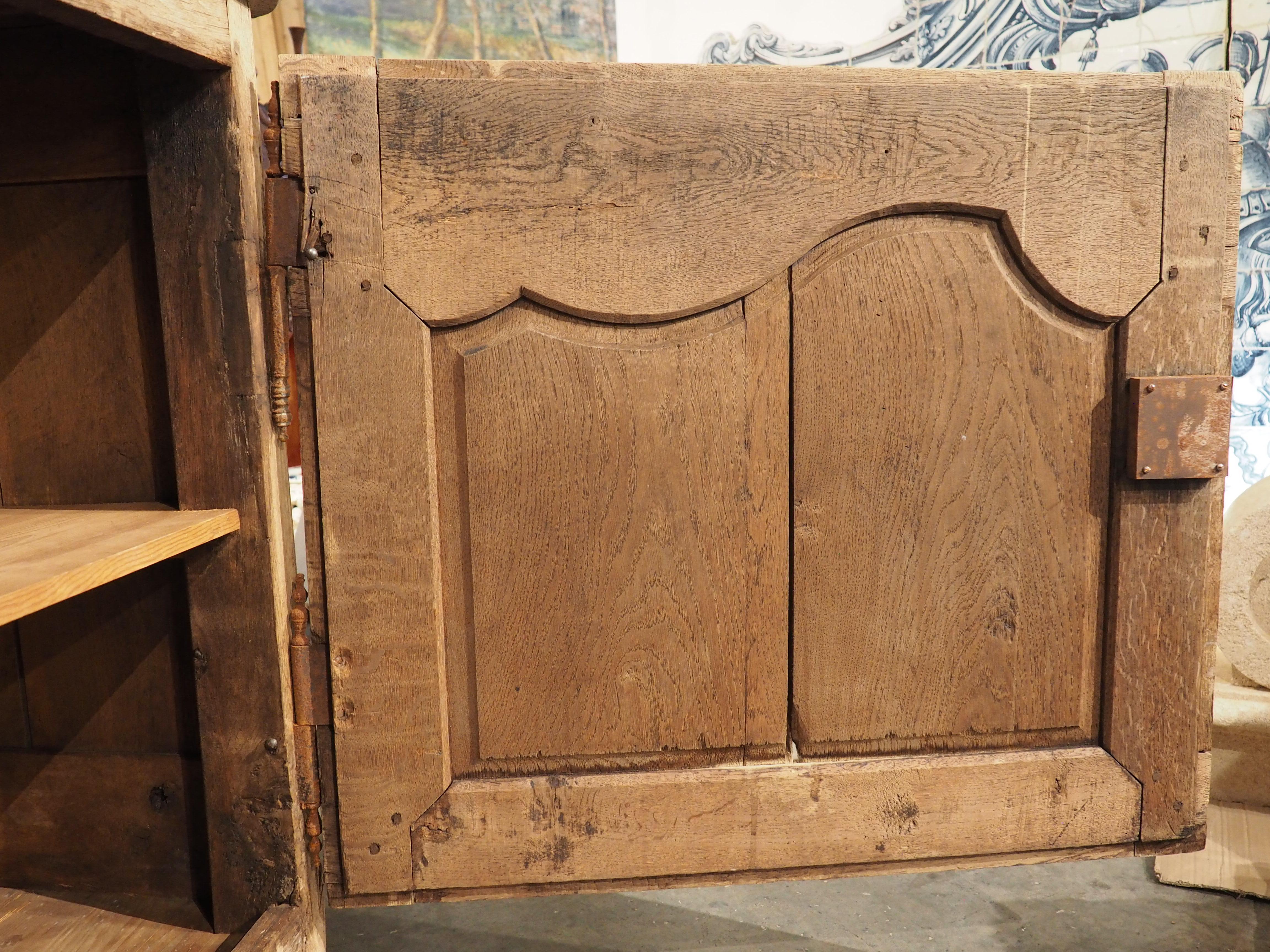 A Long 18th Century 2-Door Washed Oak Buffet from France 8