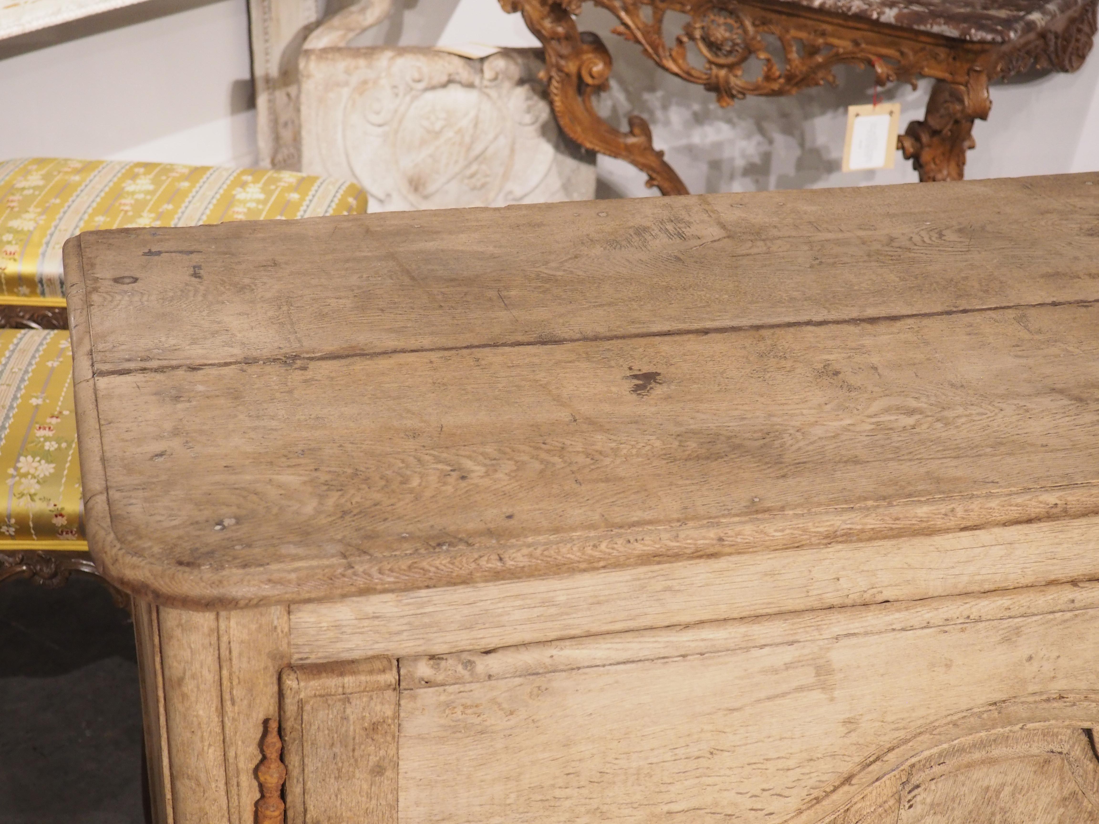 A Long 18th Century 2-Door Washed Oak Buffet from France 2