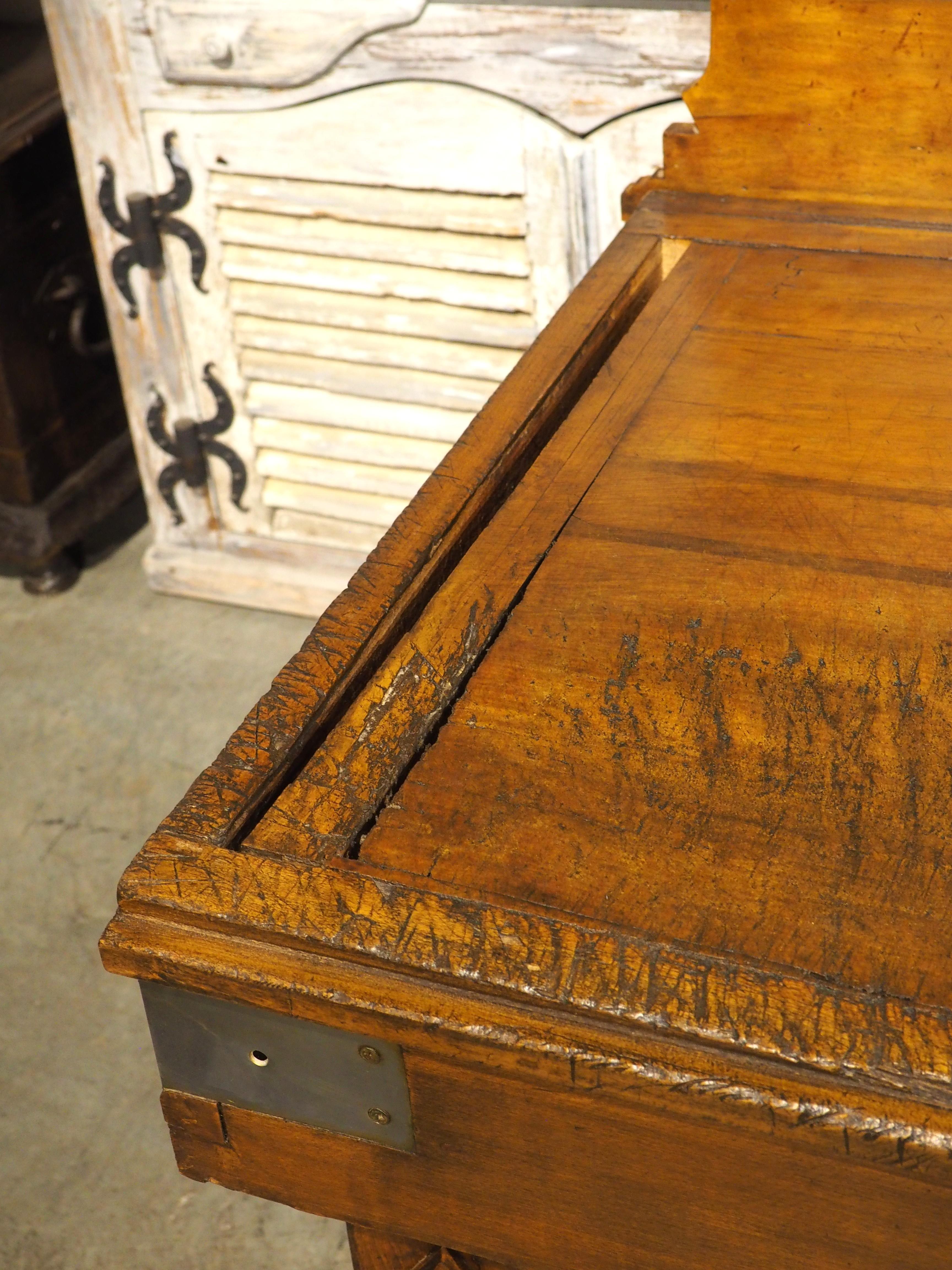 A Long Antique French Double Butcher Block Table, Billot de Boucher, Circa 1900 For Sale 7