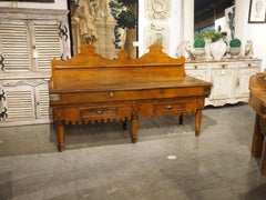 Antique French Double Butcher Block Table, Billot de Boucher, Circa 1900