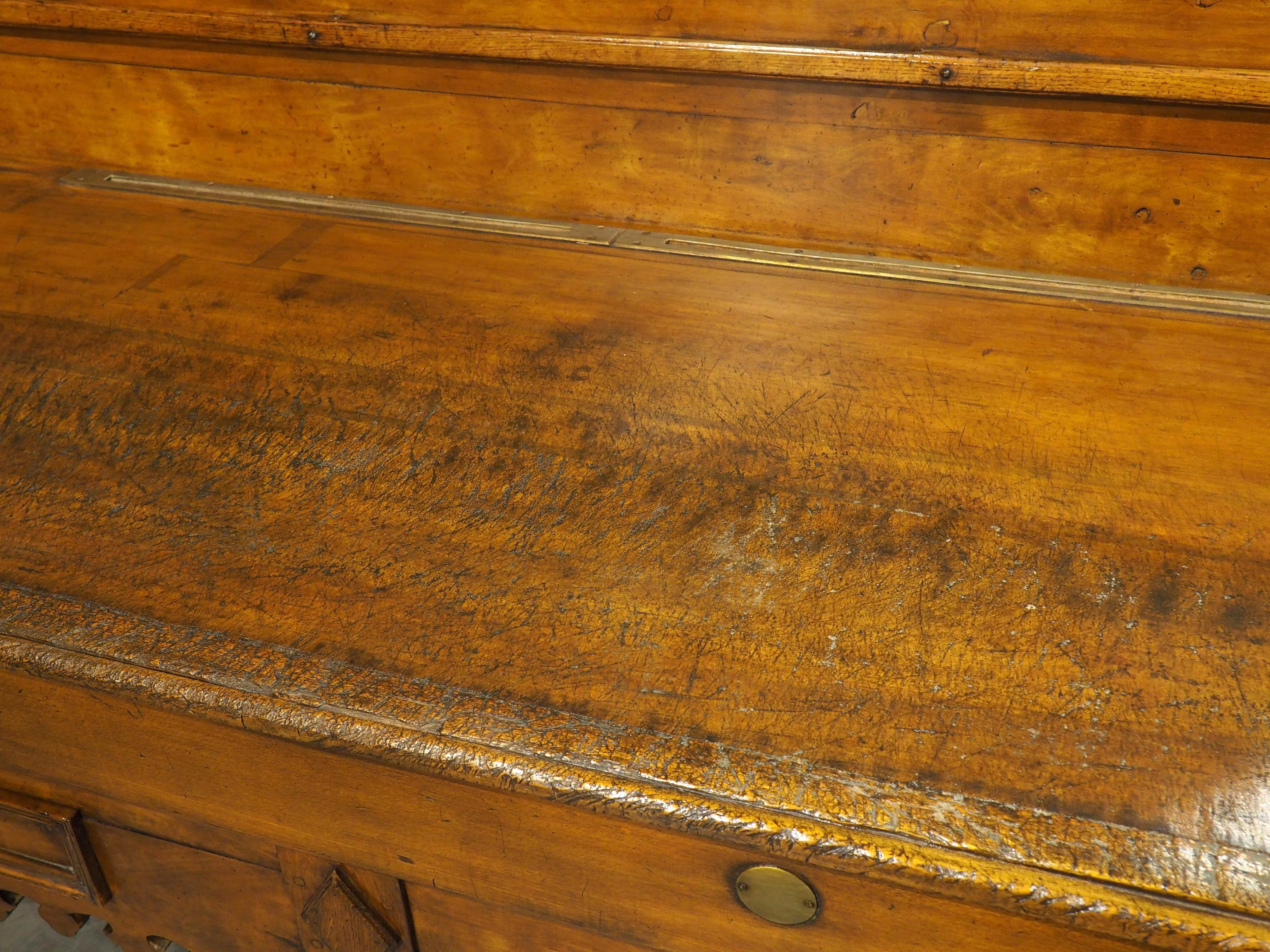 A Long Antique French Double Butcher Block Table, Billot de Boucher, Circa 1900 In Good Condition For Sale In Dallas, TX